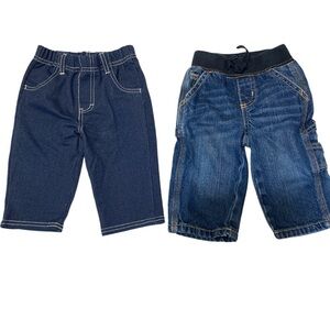 Infant blue jeans 6-9 month knit 6-12 month 100% cotton denim